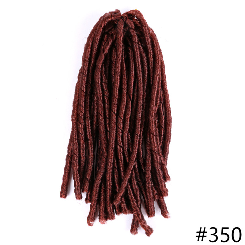 ZYR miękki Locs dredy syntetyczne przedłużanie włosów 14 cali 70g Ombre afro szydełkowe warkocze wysokotemperaturowe włókno: 350