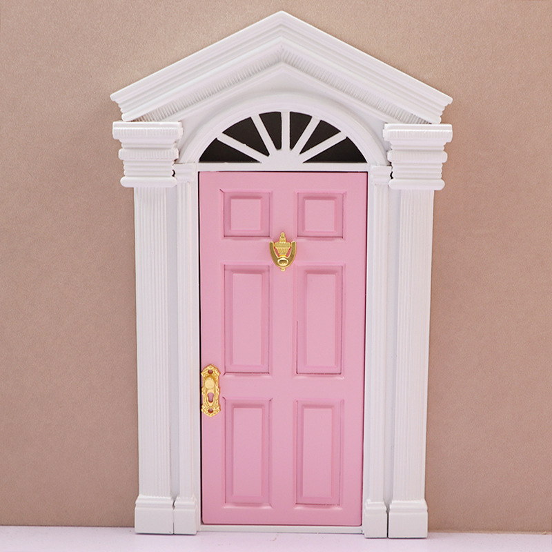 Porte d'elfe Miniature en bois, porte féerique, Mini maison, accessoires, jouet de jeu, pour enfants, meubles, Simulation Miniatures: vert clair
