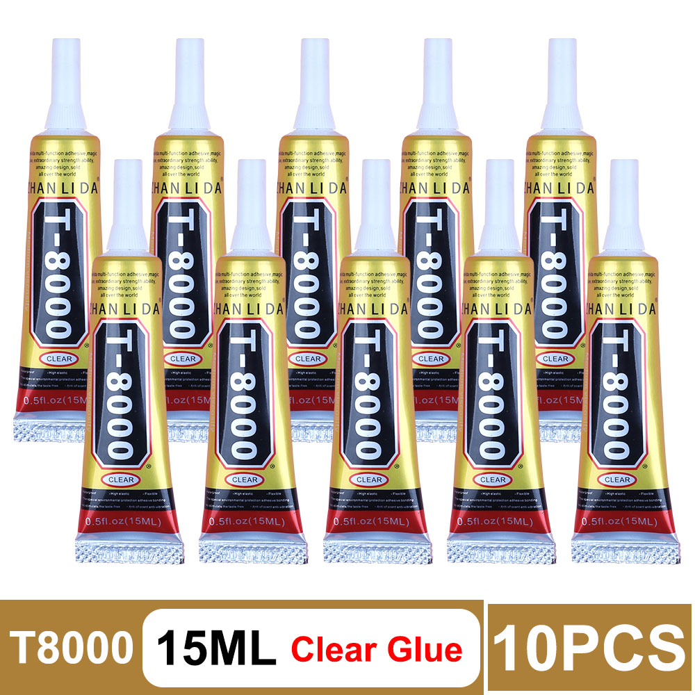 15/50/110ML Trasparente T8000 Colla Trasparente Riparazione Del Telefono Gioielli Artigianali in Fibra Componente Elettronico Contatto Adesivo T-8000 Sigillante: other