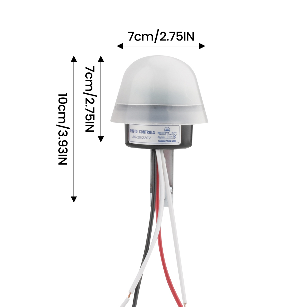 wie-20 automatische automatische Ein-Aus-Fotozelle Straßen laternen schalter AC/DC 12V 10a Fotos teuerung Fotosc Halfter Sensor Schalter 4 Draht
