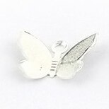 BoYuTe 100Pcs 11*13MM Schmetterling Charms Diy Hand Made Metall Messing Zubehör Teile für Haar Schmuck Machen: Silver Plated