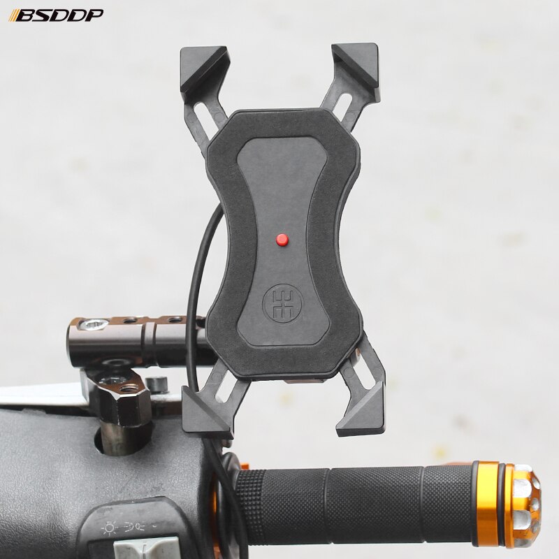 Motorcycle GPS USB Auto shrink cell Phone Holder 360 Rotatable Handlebar Rearview Mirror installation Mobile firmly shockproof