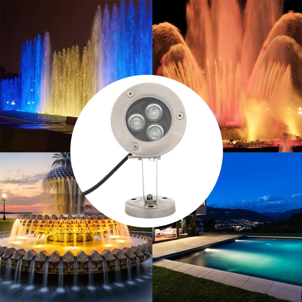 DC12V Underwater LED Fountain Lights IP65 Waterproof Swimming Pool Pond Lamp Good Transmittance and Uniform Lighting
