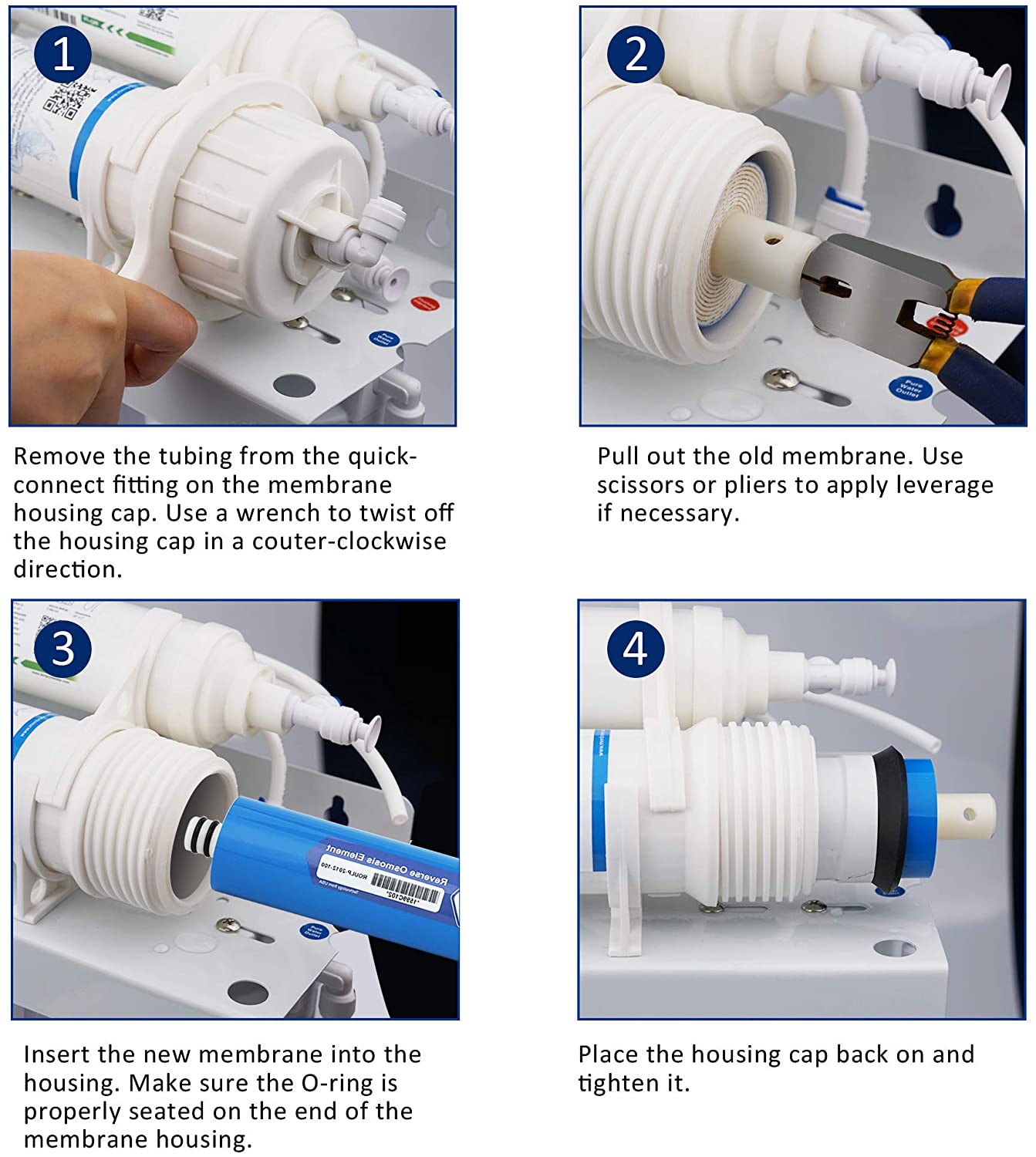 DOW Filmtec Reverse Osmosis Membrane 50GPD For Water Purification