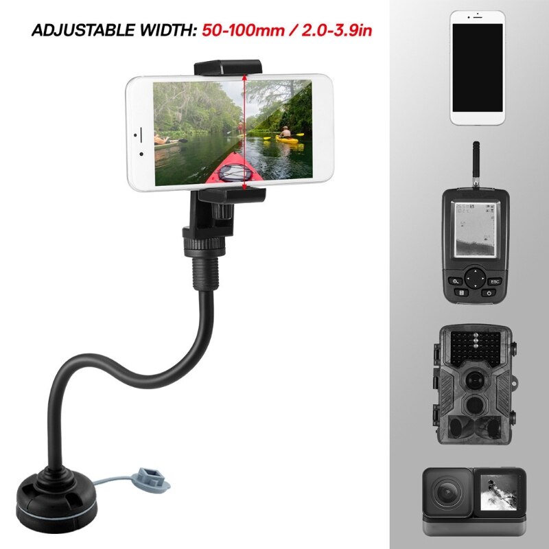 Kayak Canoe Phone Mount Base Cellphone Holders with Flexible Long Arm Marine Boat Camera Bracket Accessories