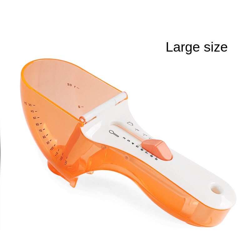 ZLCA cuchara medidora ajustable 5ml-30ml herramientas para cocinar y hornear accesorios de cocina taza medidora de plástico con cucharas de escala