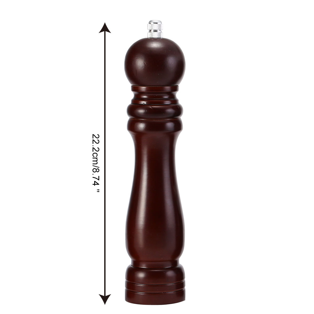 1 pieza de recipiente para condimentos, molinillo de pimienta de madera, salero y pimentero, especias de cocina, sal, molinillo de azúcar, herramientas para condimentar: Café de 8.74 pulgadas