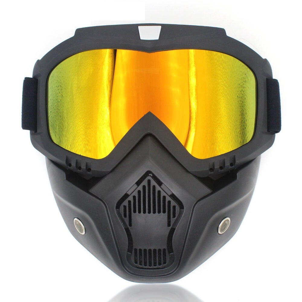 Máscara de gafas de Motocross, gafas de sol, esquí, Skate, máscara de casco facial Vintage, gafas de Motocross desmontables, casco Jet para Scooter: Model 9