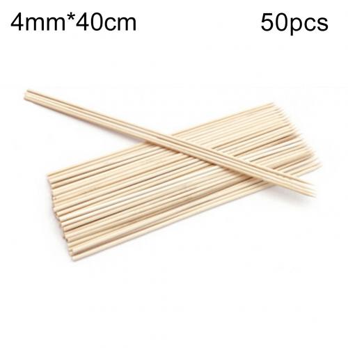 Brochetas de bambú desechables para barbacoa, palitos de madera para carne, comida, palitos, tenedores, parrilla, Shish Kabob, accesorios de cocina para barbacoa, 50/100 Uds.: 4mmx40cm