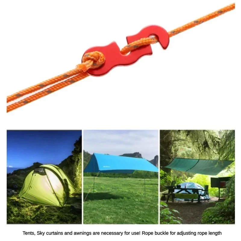 Cordes de tente extérieure 10/20 pièces, cordes réfléchissantes, cordes d'auvent renforcées, cordes coupe-vent avec boucles pour assurer la sécurité, accessoires de Camping