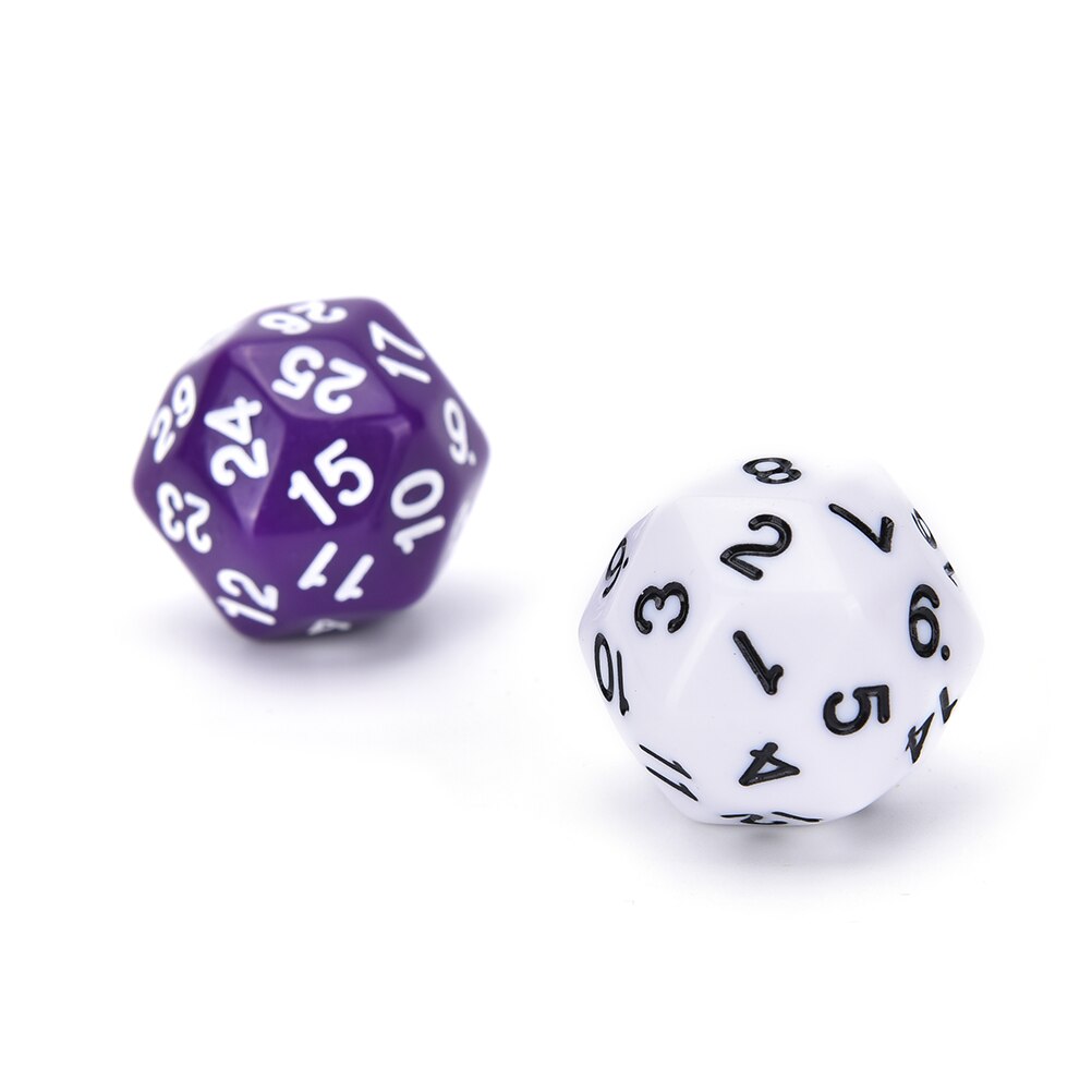 1Pc 30 sided Dice Red Blue Green Yellow Black Purple Brown White Plastic Cubes Dice rondom