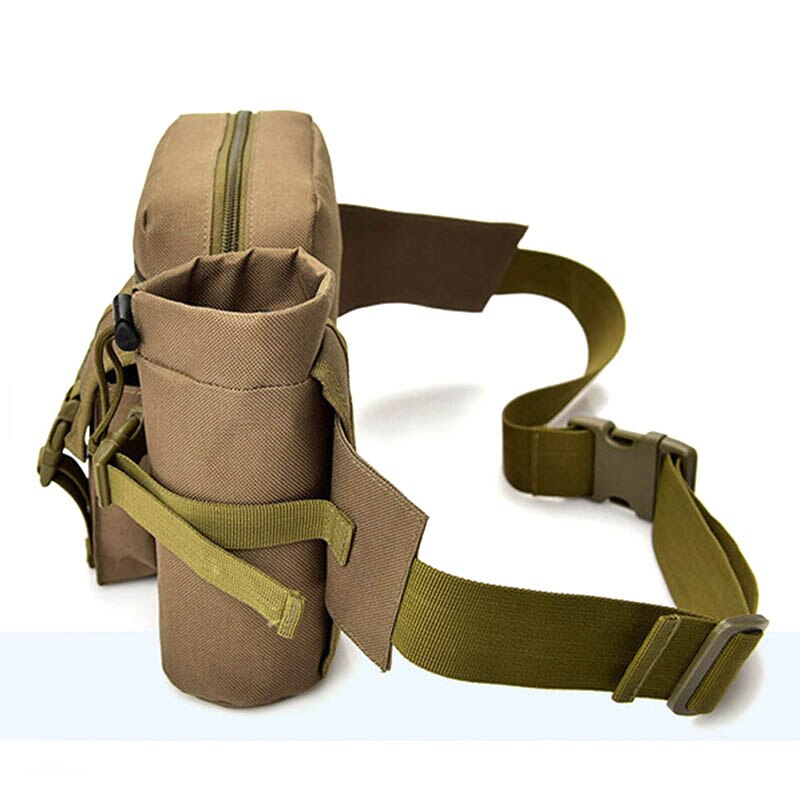 Men Wasit Bag Canvas Phone Pouch Casual Water Bottle Sling Bags for Outdoor Travel Cycling Climbing EDF88