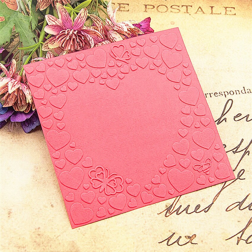 12,6x12,6 cm herz Präge ordner Kunststoff stoßen Scrapbooking DIY Vorlage Fondant einzug Kuchen Fotoalbum Karte Machen