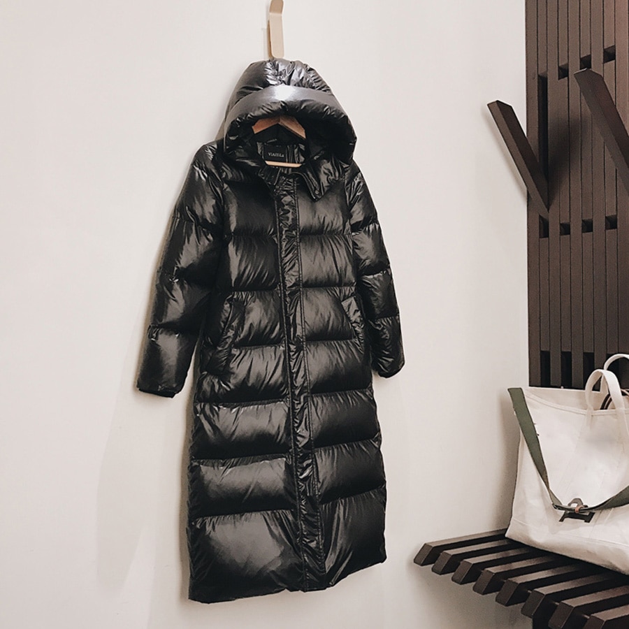 Winterjas dames lang dons parka jas losse dikke warme capuchon eendendonsjas dames casual plus size overjas