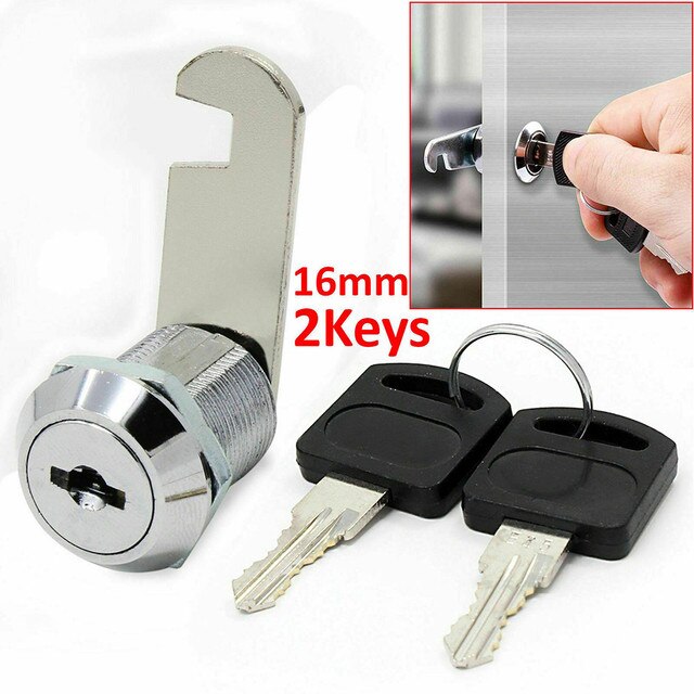 5PC/Set 16/20/25/30mm Cam Mailbox Lock Door Closing Lever With Keys Barrel Drawer Cabinet Mail Box Locker Cupboard: 16mm