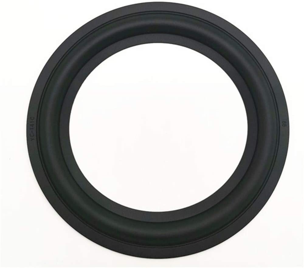 Zerone 10\" Black Perforated Rubber Speaker Rings - Replacement Surrounds For JBL & HiVi Speakers (2 Pack)