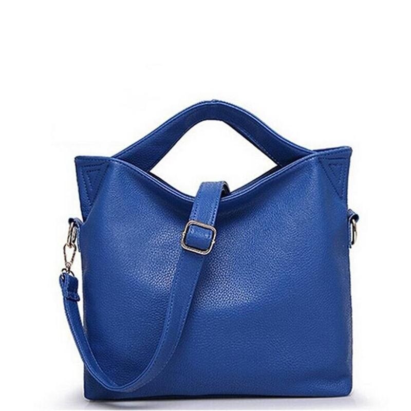 bolsa feminina Big Shoulder bags for women Gold color Crossbody handbag Women Soft Leather Bag PU Messenger Bag: blue