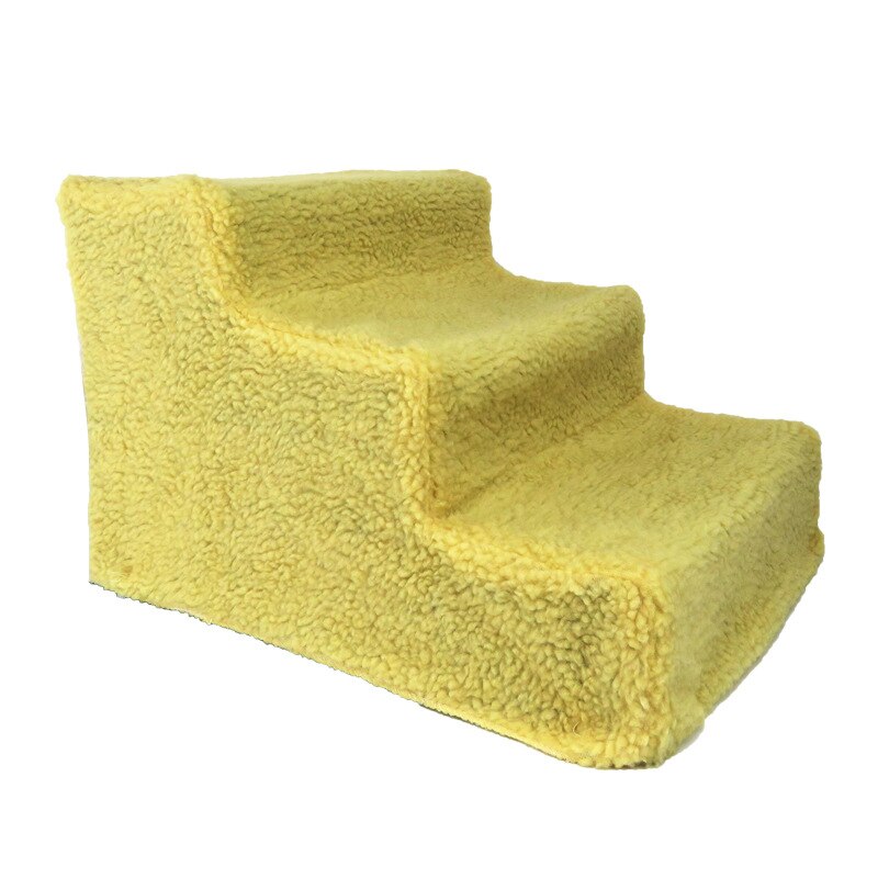 Heypet huisdier hondentrap 3 treden ladder klein hondenhok voor puppy katten huisdier trap antislip verwijderbare puppy honden bed trap: Geel