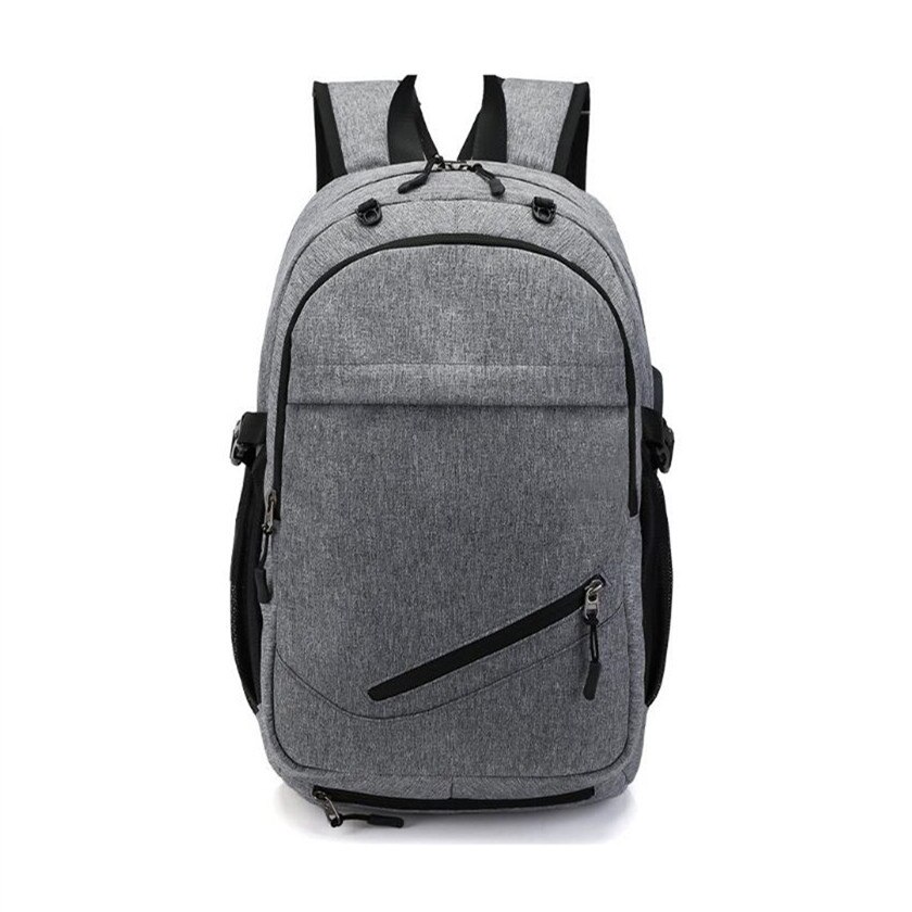 Jongen Schooltassen Voor Jongens Student School Rugzak Mannen Reistassen Rugzak Mannelijke Waterdichte Laptop Rugzak Usb Bag Mochila: grey