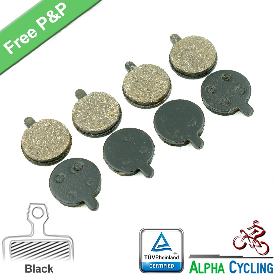 Bicycle Brake Pads for ZOOM DB 280 DB 550 DB450 DB350 ONE Disc Brake, 4 Pairs, Black Class RESIN
