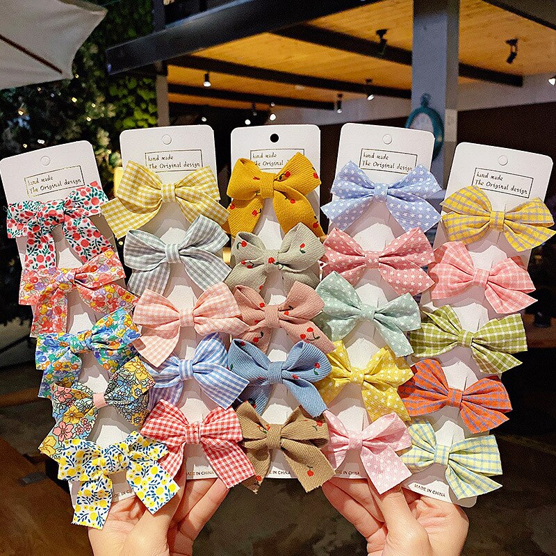 5/10 Pcs/Set Leuke Baby Haar Clips Bloem Rooster Bows Kids Meisjes Haarspelden Dot Kinderen Hoofddeksels Haarspeldjes Baby Haar accessoires