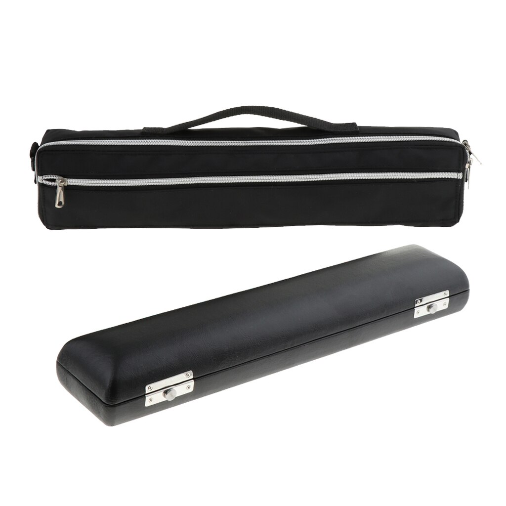 Funda acolchada de transporte para flauta de 43cm y 17 agujeros, con bolsa de almacenamiento, cubierta de bolso, contenedor negro para amantes de la flauta, 1 unidad