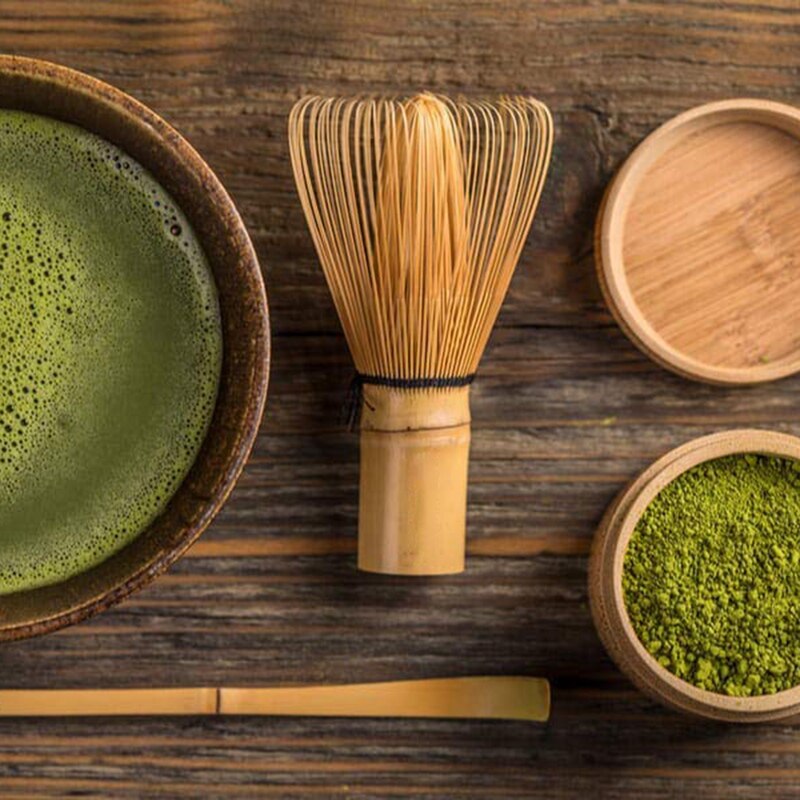 Matcha Whisk Set Bamboe Matcha Thee Set Van 4 Inclusief 100 Prong Matcha Garde Chasen Traditionele Scoop Thee Lepel