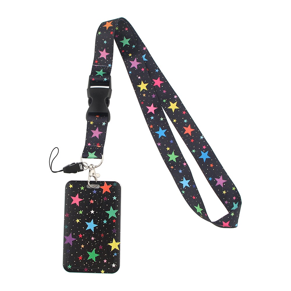 CB0197 Kleurrijke Ster Mobiele Telefoon Lanyard Mode Neck Strap Leuke Lanyards Voor Key Id-kaart Gym Mobiele Telefoon Bandjes Usb badge Lanyard: 3