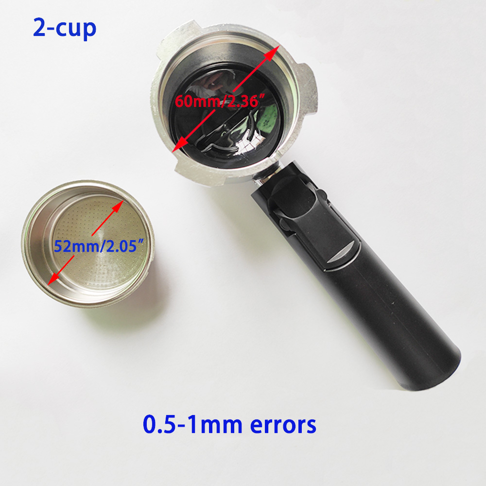 Portafiltro presurizado con mango de café de 51mm y cesta de filtro para cafetera , accesorio para cafetera Espresso: Handle with Filter