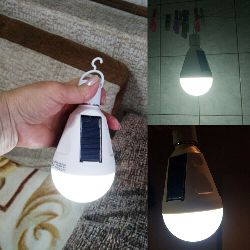 7W E27 Solar Lamp Powered Outdoor Draagbare Led Lamp Licht Solar Led Verlichting Met Haak Kamp Tent Nacht Vissen licht