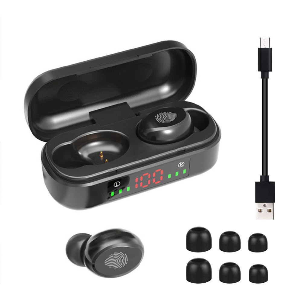 9D Bass Stereo Wireless Earphones 5.0 Bluetooth Headphones Waterproof Bluetooth Earbuds Headset With Microphone Charging Box: V8-NO BOX