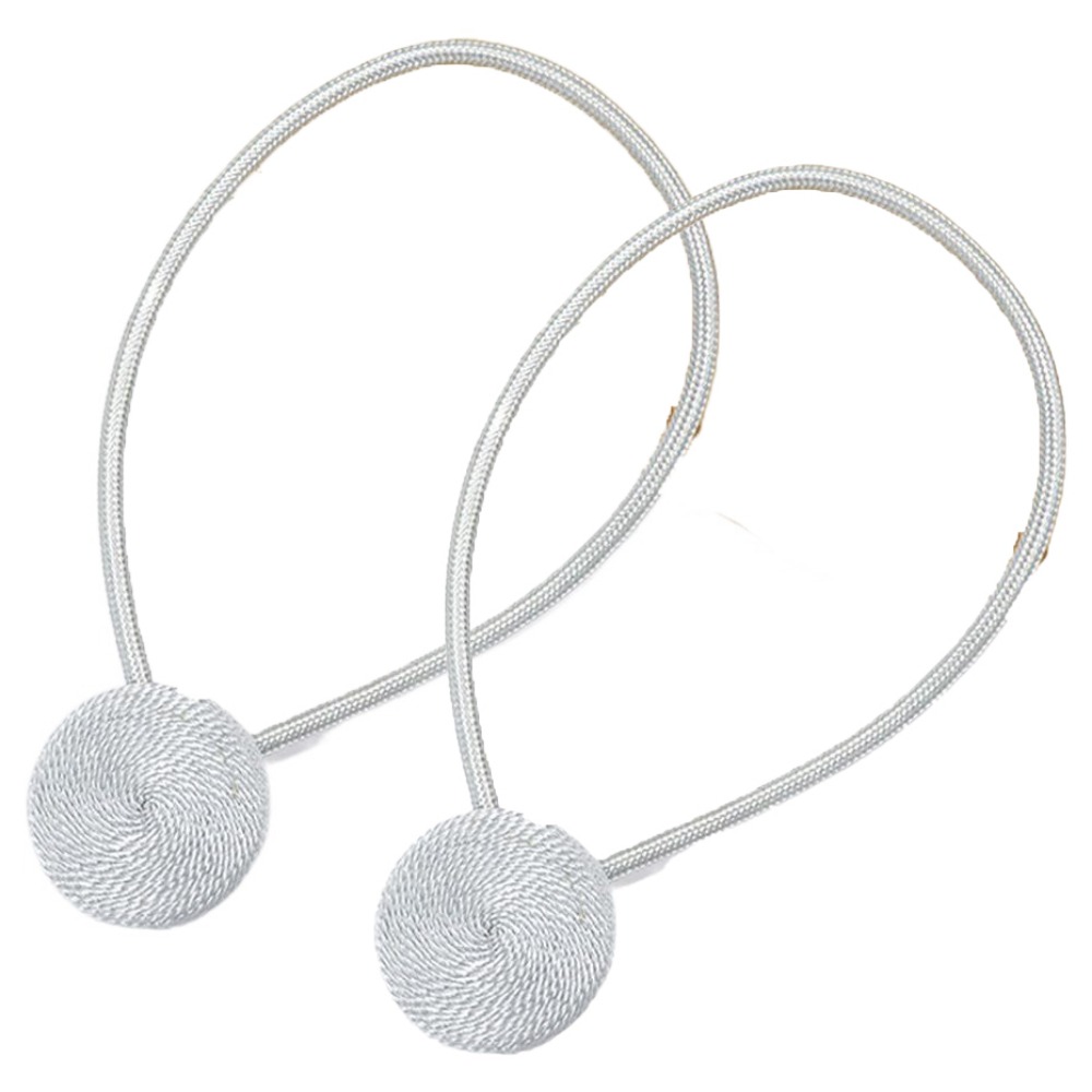 Pastoraal minimalistisch rond gordijn Magnetische gesp Meerkleurig Noordse magneetgordijn Tieback Ponsvrije gordijnbanden Homestay: Light Grey
