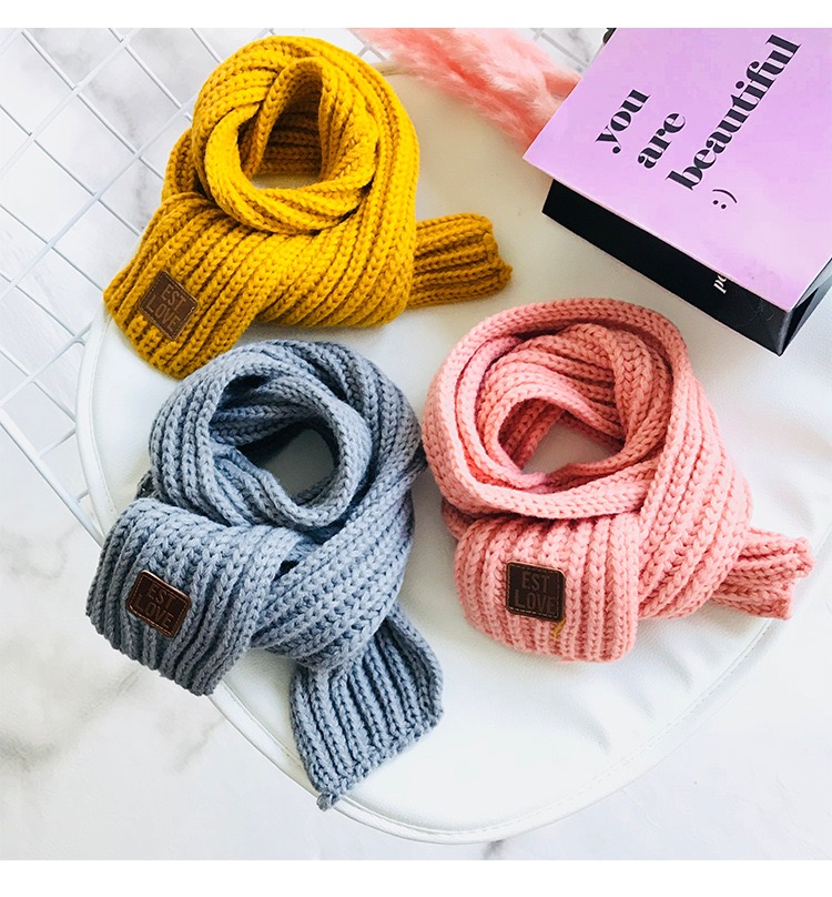 Bufanda de invierno para niños, abrigo de cuello para niño y niña, envoltura de cuello de bebé de lana cálida, cuello de punto para bebé de otoño