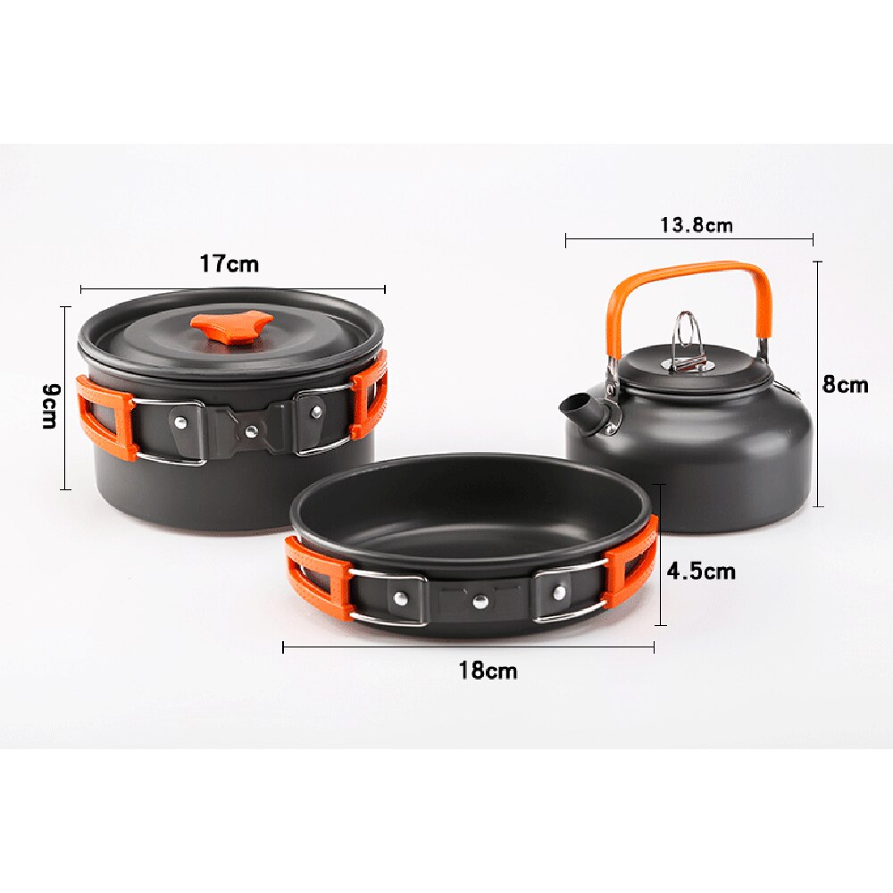 Protable Outdoor cookware Camping cookware set camping tableware cooking set travel tableware Cutlery Utensils Hiking Picnic Set