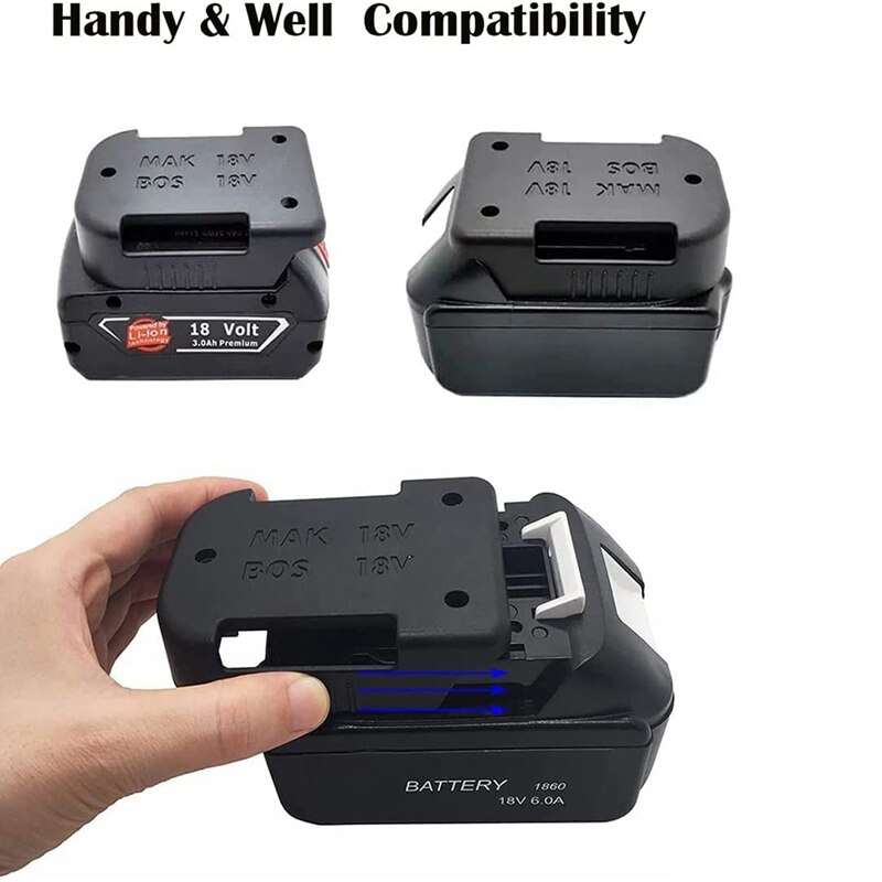 10PCS Tool Battery Holder,Cordless Tool Battery Storage Rack Compatible with Makita 18V Battery and 18V