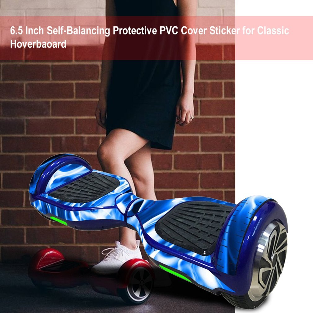 6.5- tommers selvbalanserende elektriske scootere hjulbrett beskyttende pvc-dekselhudklistremerke klassisk hoverbaoard til bildekorasjon