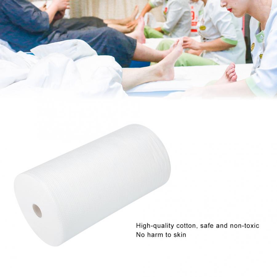 Toalla desechable amigable con la piel para salón de belleza, baño de pies para Sauna, Spa, Hotel, Centro de masaje, rollo de papel, toalla de algodón, servilletas de tejido