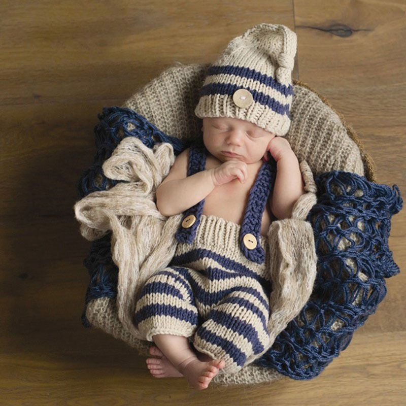 Pasgeboren Baby Jongens Meisjes Leuke Haak Knit Kostuum Prop Outfits Foto Fotografie 6 Stijlen