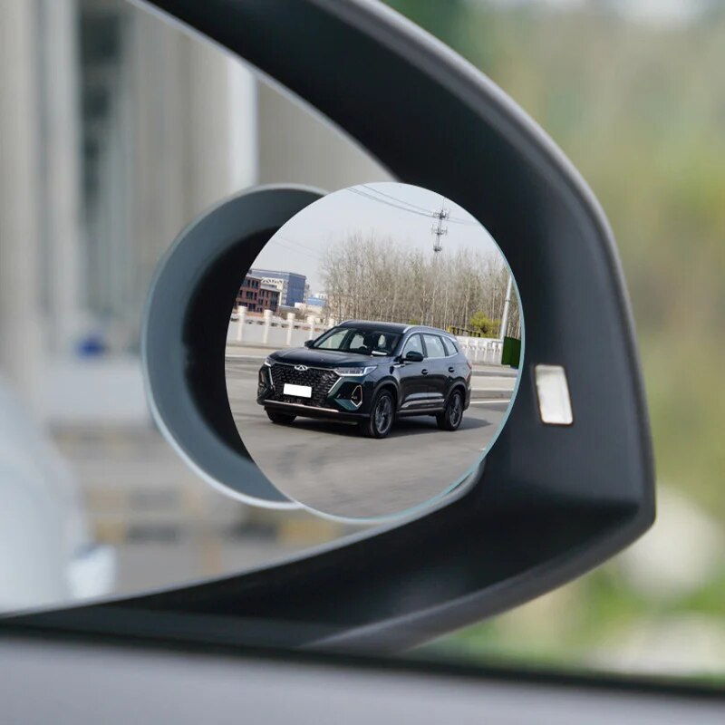 Auto-Spiegel für den toten Winkel, selbstklebend, rund, HD, verstellbar, 360-Grad-Weitwinkel, randloser Reflektor, Rückspiegel-Zubehör