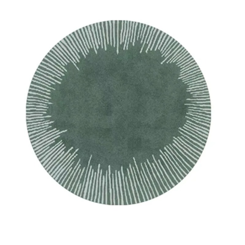 Verde redondo tapete sujo-resistente sala de estar círculo tapete antiderrapante quarto banheiro capachos casa corredor área decoração tapetes: 150X220cm / Vermelho