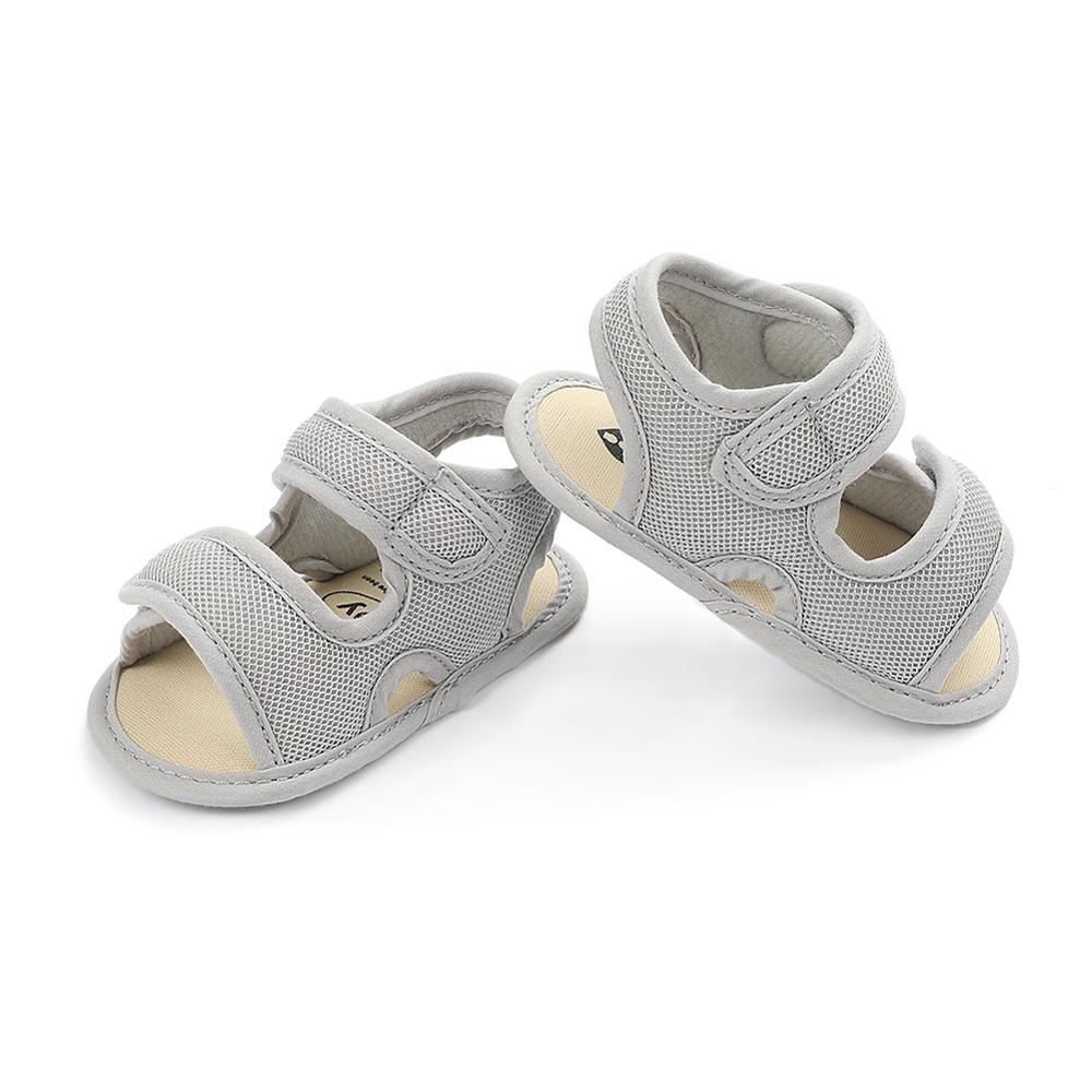 Summer Baby Boys Soild Breathable Anti-Slip Sandals Toddler Soft Soled Shoes: H / 0-6 Months