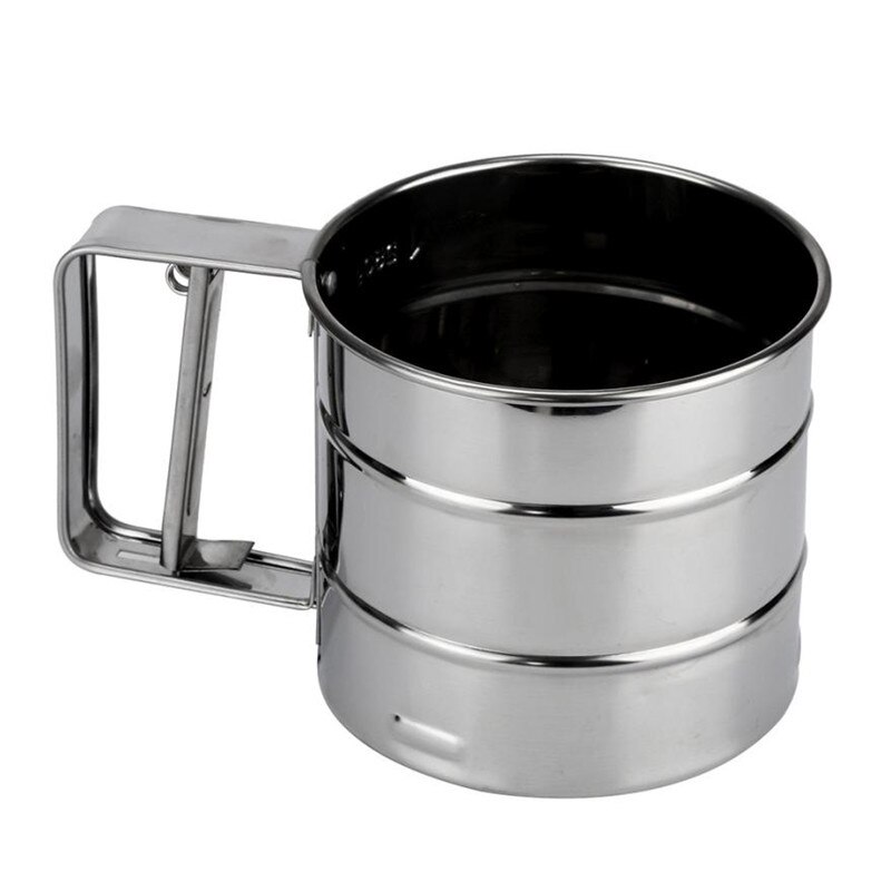 1 st rostfritt stål siktkopp pulver mjöl nät sil bakverktyg för kakor dekorera bakverk verktyg bakverk: Default Title