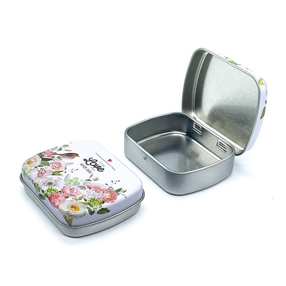 Draagbare Mini Blikken Doos Metaal Met Deksel Ijzer Kan Meerdere Stijlen Opslagcontainer Kit Thuis: Deep Blue