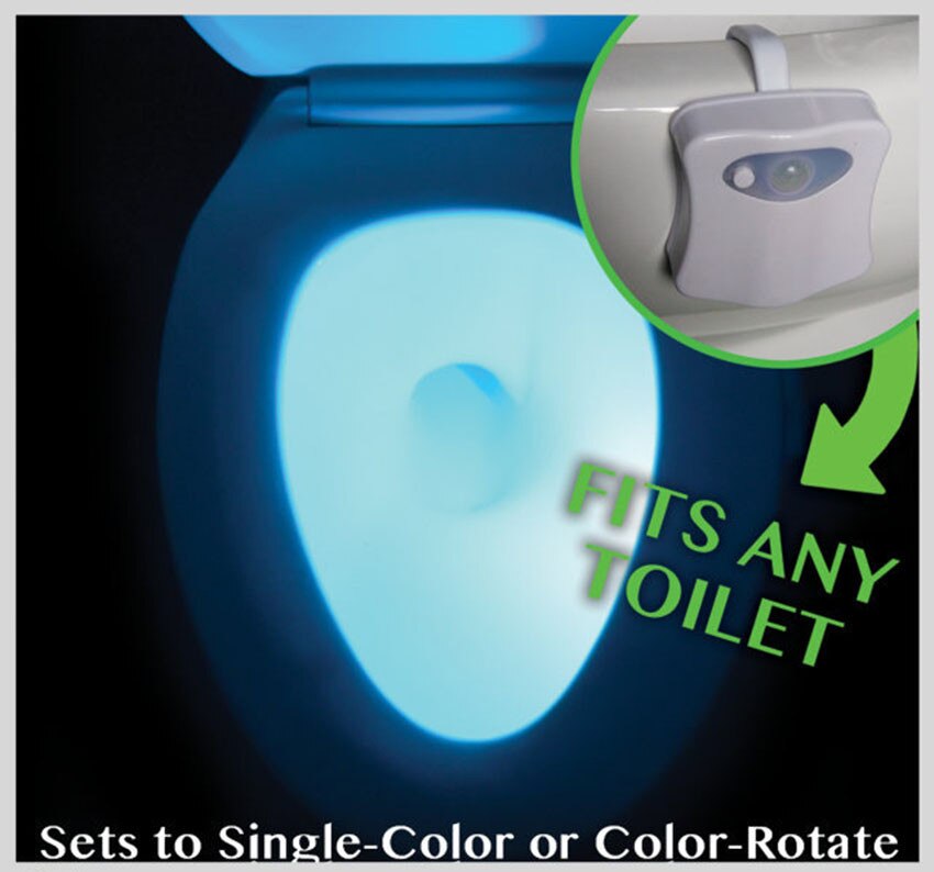 Clever Bewegung Sensor Wc Sitz Nacht Licht 8 Farben Wasserdicht Hintergrundbeleuchtung Für Wc Schüssel LED Luminaria Lampe WC Wc Licht #45