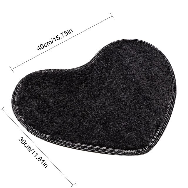 Tapis de bain en forme de cœur, antidérapant, joli, à la , pour la cuisine, la salle de bain, décoration de maison, 40cm x 28cm, offre spéciale: Black