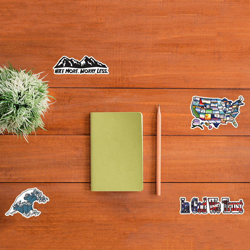 17Pcs/Pack Vinyl Laptop Sticker Style Waterproof Computer Skin Refrigerator Mixed Decals Stickers For MacBook/HP/Huawei