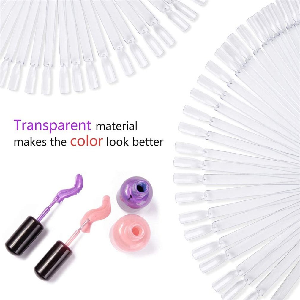 Nail Art Display Kleurstalen 100 Stuks Waaiervormige Kleurstalen Voor Praktijk Nail Stalen Kleurstalen Nep Nagels