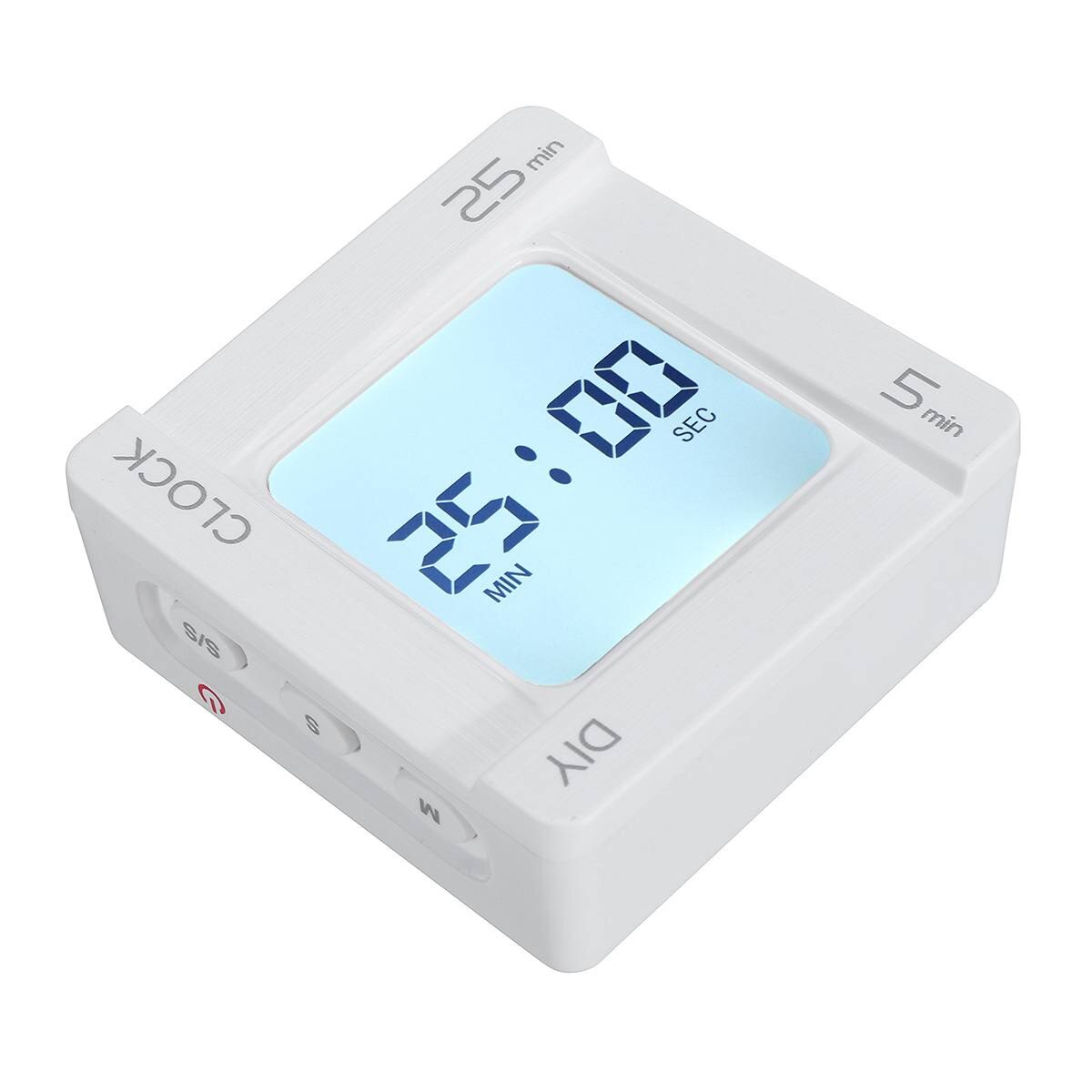 7 Color Digital LCD Alarm Clock Flip Vibration Reminder Timer Snooze Countdown Quartet Alarm Clock DIY Time Management: Tpye B