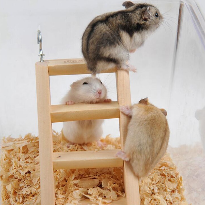 1 St Hamster Ladder Stand Houten Klimmen Speelgoed Effen Spelen Accessoires Producten voor Hamster Eekhoorn Cavia