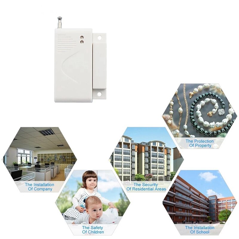 433Mhz Door Window Alarm Sensor Wireless Automation Home Intrusion Detector Anti-Theft Alarm for Smart Home Security Alarm Syste